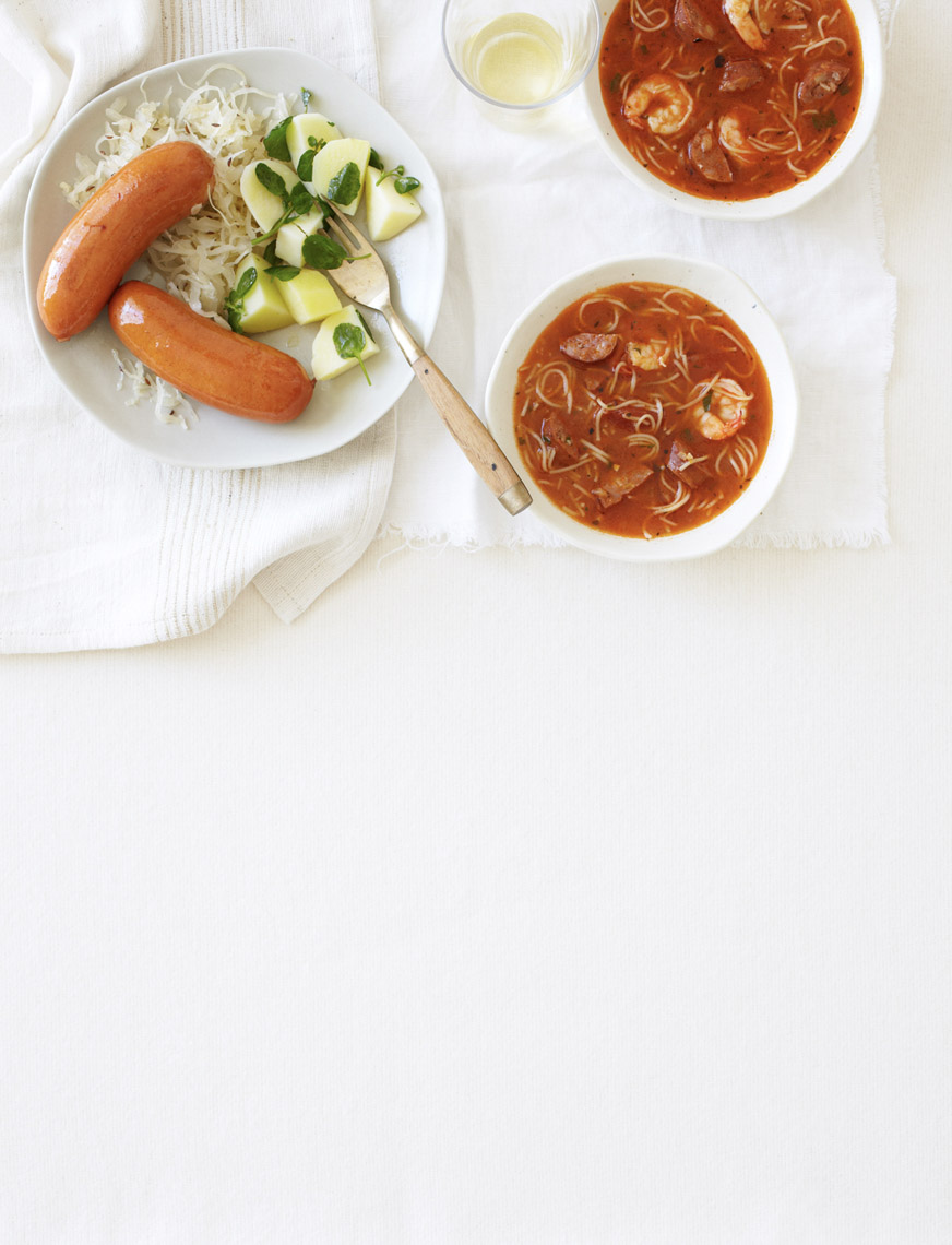 food stylist in San Francisco - Sausage and Fideo - photographed by Erin Kunkel Photographer