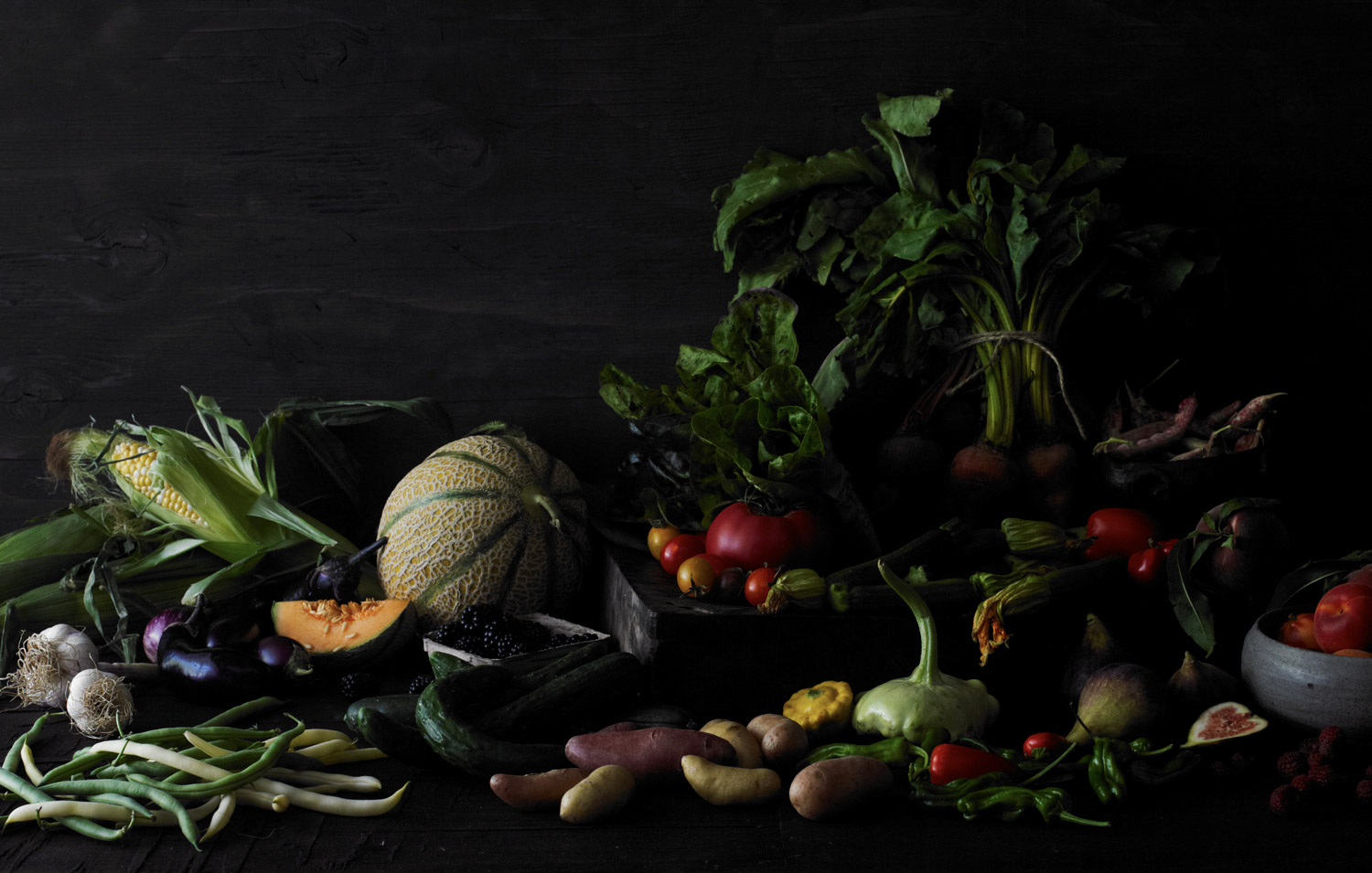 food stylist in San Francisco - Farm fresh produce Sunset Magazine Summer Bounty feature story photographed by Iain Bagwell photographer