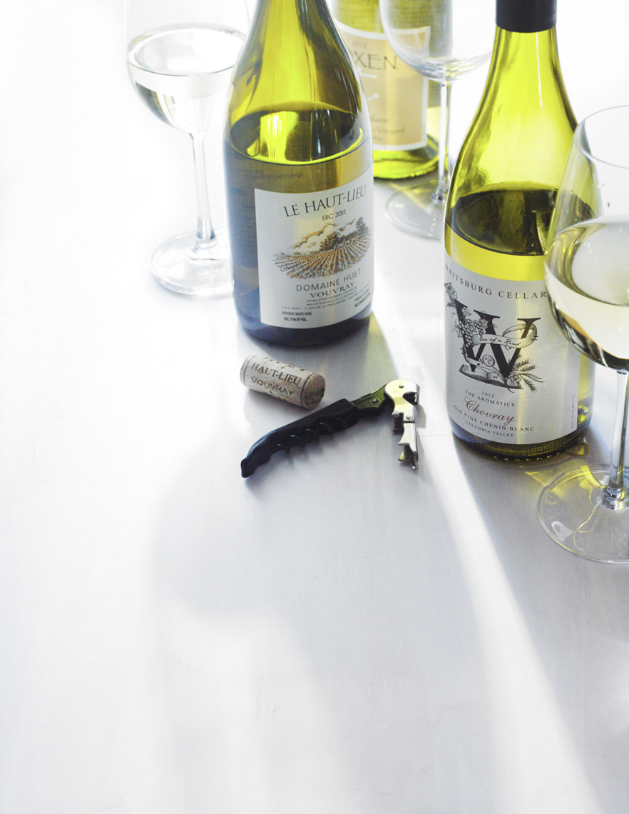 food stylist in San Francisco - Open wine bottles Oberon Wine advertising photographed by Leigh Beisch photographer