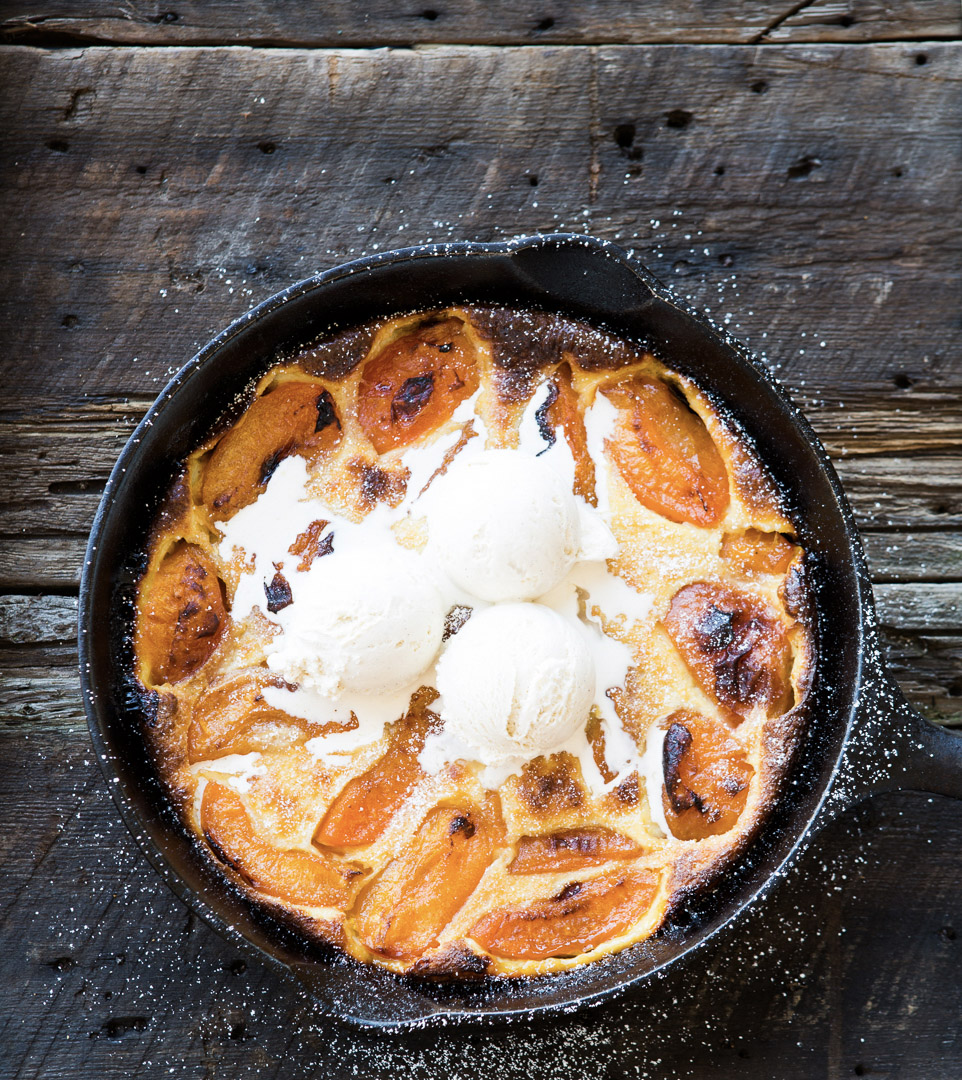 food stylist in San Francisco - Apricot Clafoutis Dessert of the Day cookbook by Weldon Owen photographed by Kim Laidlaw Photographer