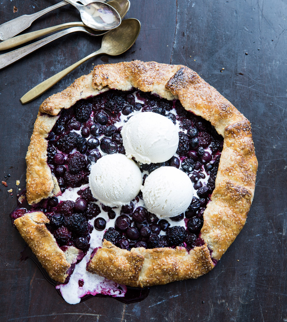 food stylist in San Francisco - Berry Galette for Dessert of the Day cookbook  photographed by Kim Laidlaw Photographer