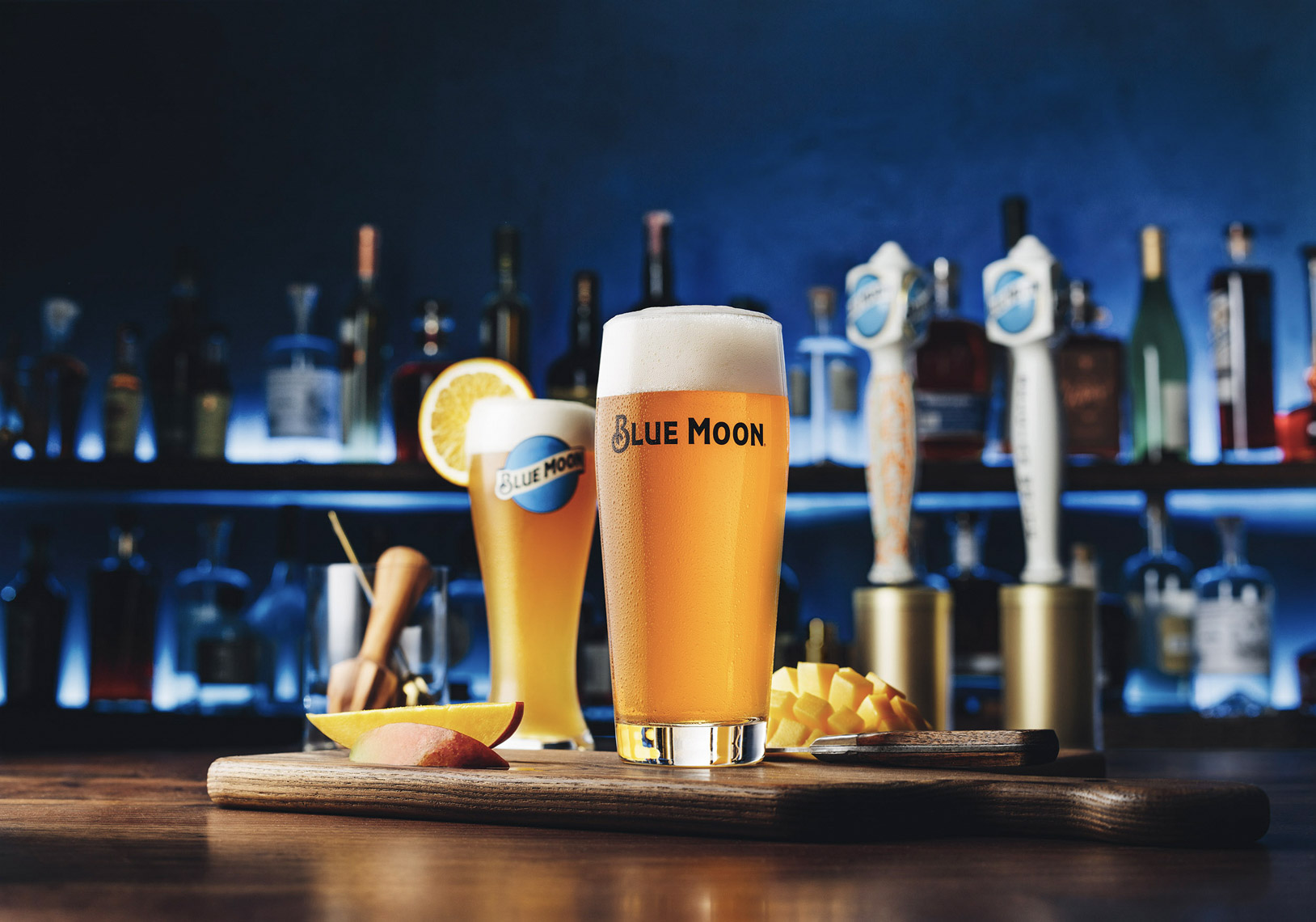 food stylist in San Francisco - Mango wheat beer for Blue Moon beer advertising for Father