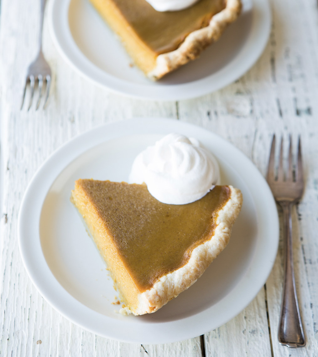 food stylist in San Francisco - Pumpkin pie Dessert of the Day cookbook by Weldon Owen photographed by Erin Kunkel Photographer