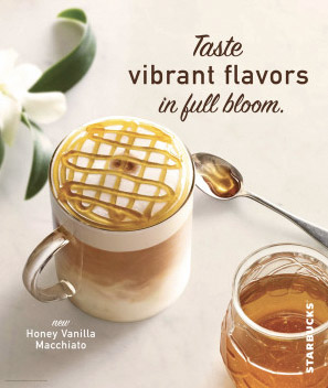 food stylist in Seattle - Vannila honey macchiato for Starbucks advertising photographed by Scott Pitts photographer