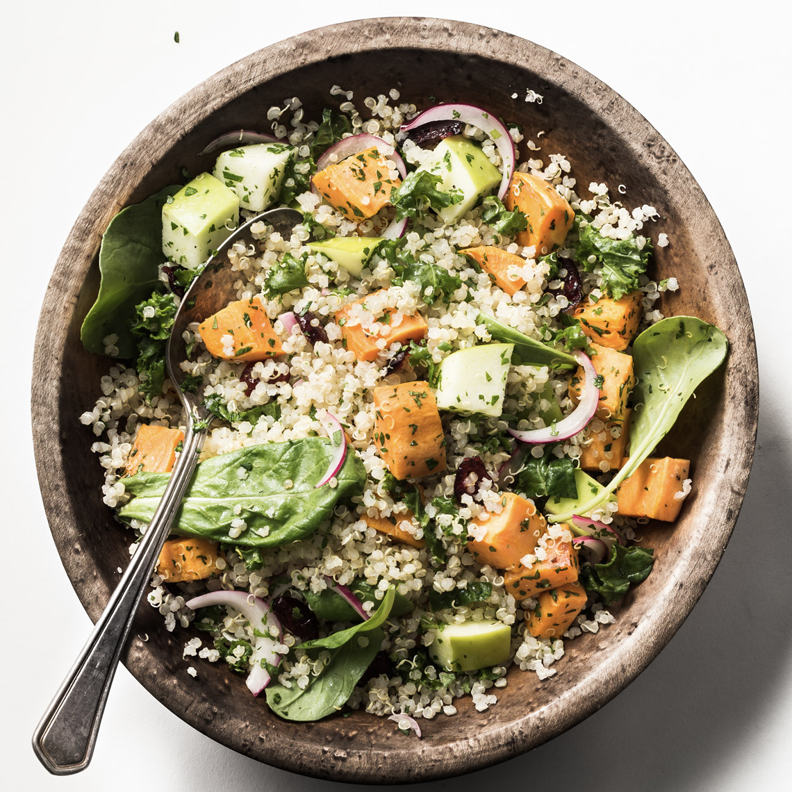 food stylist in dallas - Quinoa and sweet potato salad for Central Market banner Advertising Manny Rodriguez photography