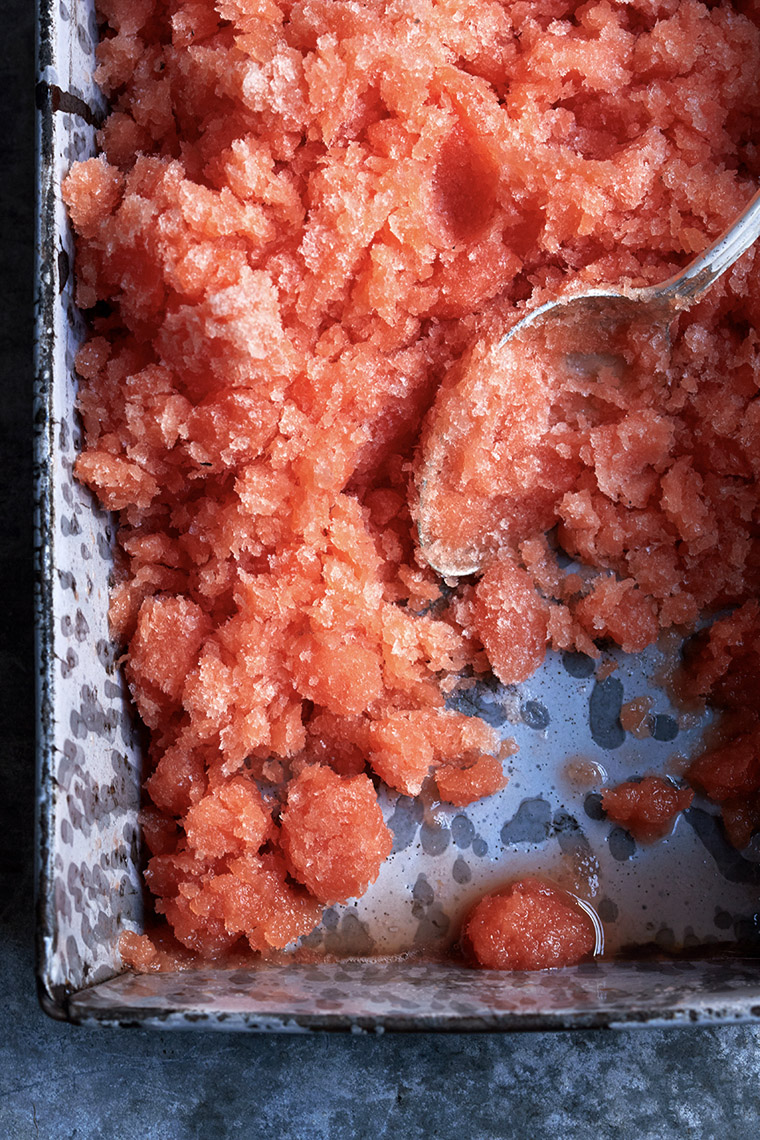 food stylist in San Francisco - Grapefruit Granita. photographed by Maren Caruso Photographer
