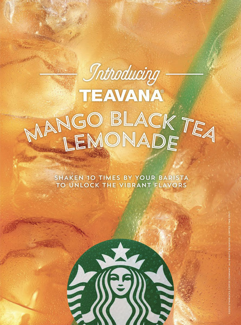 food stylist in Los Angeles - Iced lemon and black tea Starbucks advertising photographed by Maren Caruso photographer