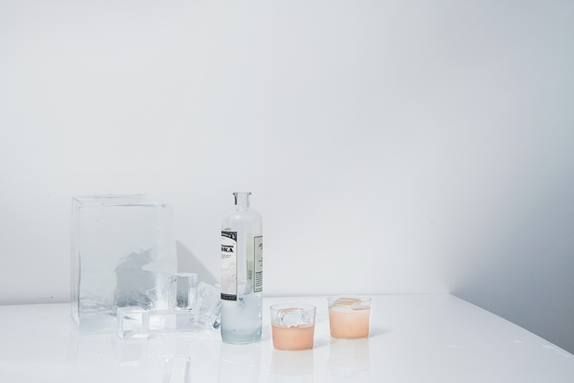 food stylist in San Francisco - pink grapefruit juice vodka greyhound, Personal work: photographed by Laurie Frankel photographer