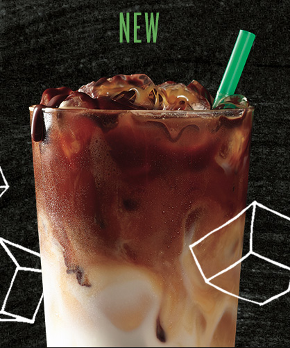 food stylist in San Francisco - Iced cold brew with cream Starbucks menu boards advertising photographed by Dan Goldberg photographer